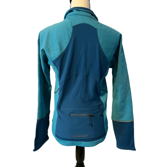 Pearl Izumi Blue Softshell Run Full Zip Athletic Jacket Pockets Size M - Picture 3 of 7